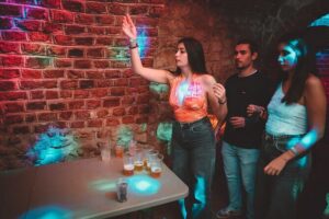 1 Hour of Open Bar Pub Crawl + Karaoke + VIP Entry to Best Clubs - The Villa Pool-Party Stop: Indoor Pool, Sauna, DJ, and a Real Party Set