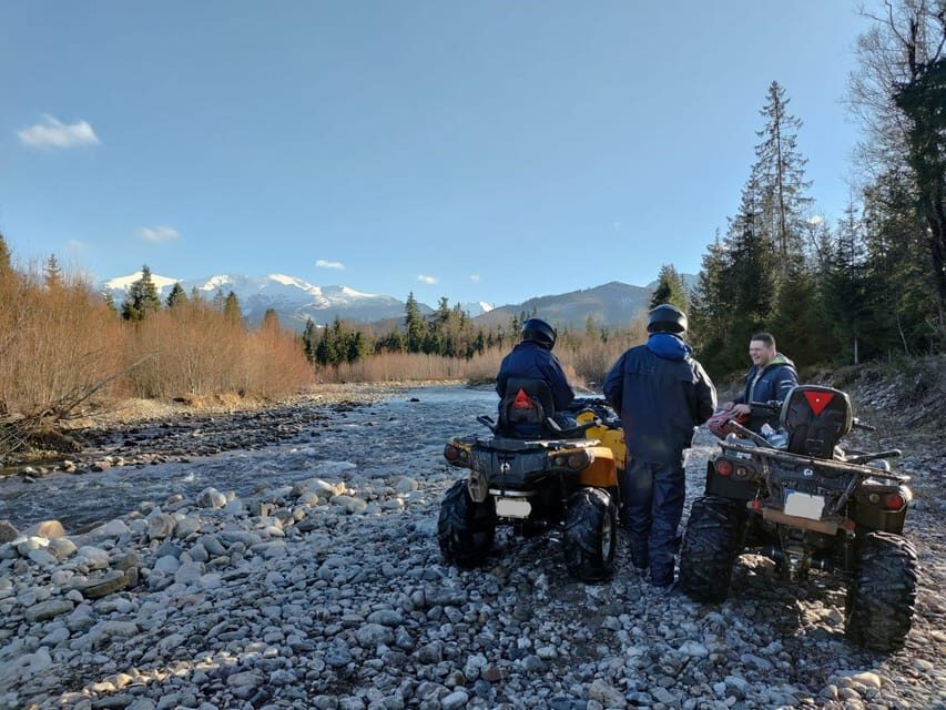 From Krakow: ATV/Snowmobile Ride, Shooting & Hot Springs - Zakopane Free Hour and Regional Food Options