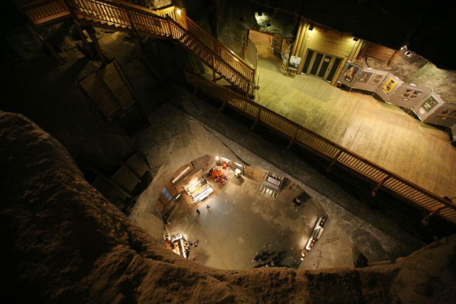 From Krakow: Wieliczka Salt Mine Guided Tour - Entering the mine: nine levels, 64 meters down, and why the route feels manageable