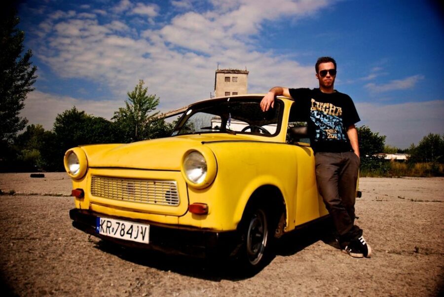 Krakow: 3.5-Hour Communism Deluxe Tour by Trabant - Riding a Trabant-type car in Krakow: loud, symbolic, and part of the lesson
