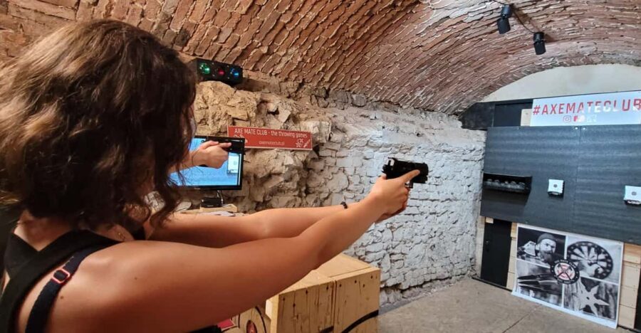 Krakow: Axe Mate Club Shooting Range Entry Ticket - What you’ll actually shoot: CZ 75 Blow Back and an M4/M16-style rifle